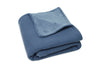 Deken Wieg 75x100cm Basic Knit - Jeans Blue/Fleece