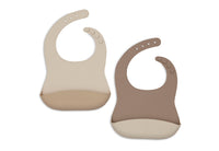 Bavoir Silicone - Natural Shades - 2 Unités