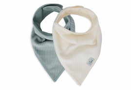 Slab Bandana Velvet Rib - Sea Green/Ivory - 2 Stuks