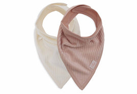 Slab Bandana Velvet Rib - Wild Rose/Ivory - 2 Stuks