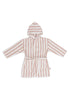 Badjas 3-4 year Stripe Terry - Wild Rose - GOTS