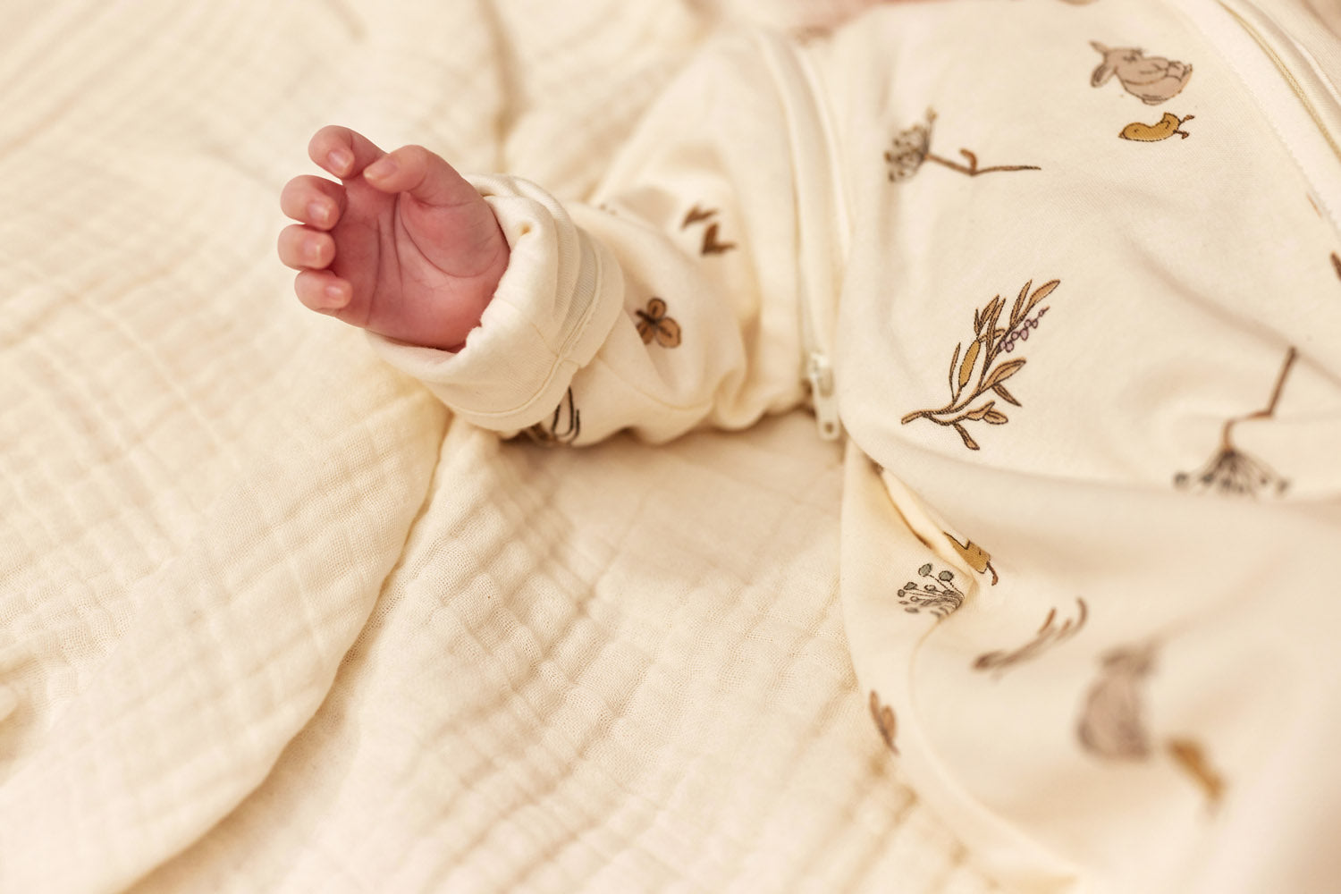 Baby Schlafsack mit abnehmbaren Ärmeln - Rund