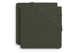 Hoeslaken Jersey 40/50x80/90cm - Leaf Green - 2 Stuks