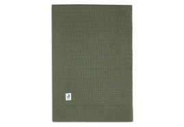 Deken Wieg  75x100 cm Pure Knit - Leaf Green - GOTS