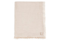 Blanket Muslin Fringe Stripe - GOTS