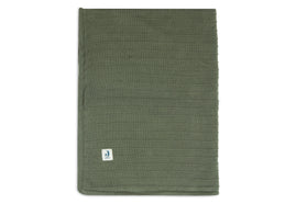 Deken Wieg Velvet Pure Knit - Leaf Green - GOTS