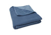Deken Ledikant 100x150cm Basic Knit - Jeans Blue/Fleece