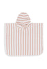 Badponcho Stripe Terry - Wild Rose - GOTS