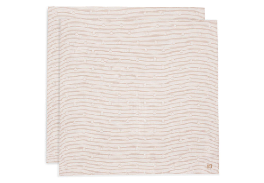 Lange Gaze de Coton Large Miffy Stripe - 2 Unités