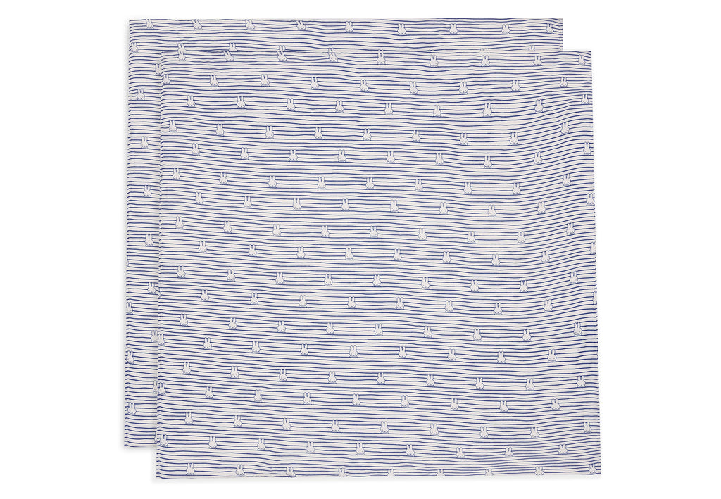 Lange Gaze de Coton Large Miffy Stripe - 2 Unités