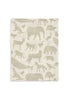 Washandje Hydrofiel Animals - Olive Green - 3 Stuks