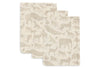 Washandje Hydrofiel Animals Nougat - 3 Stuks