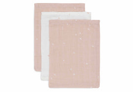 Hydrofiel Washandje 15x20cm Twinkling - Wild Rose - 3 Stuks