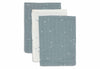 Hydrofiel Washandje 15x20cm Twinkling - Sea Green - 3 Stuks