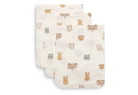 Gant de toilette gaze de Coton 15x20cm - Jollies - 3 Unités