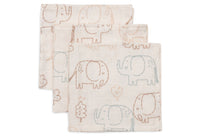 Spucktücher Hydrophil 31x31cm - Elephant Tales - 3 Stück